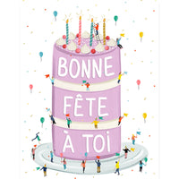 Bonne Fete Cake Card