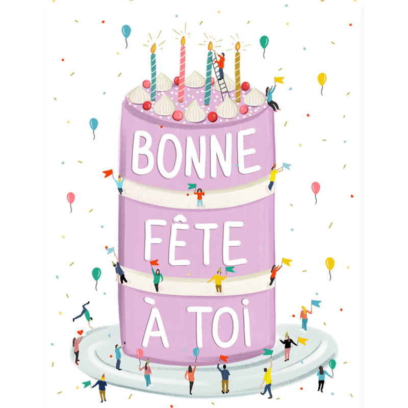 Bonne Fete Cake Card