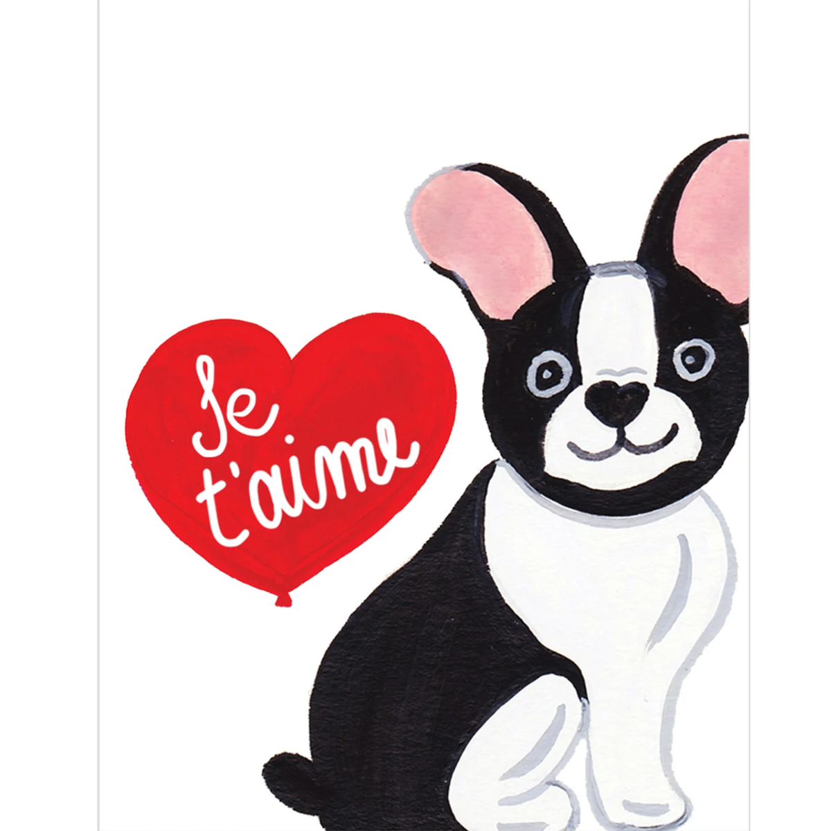 Je t'aime Frenchie Card
