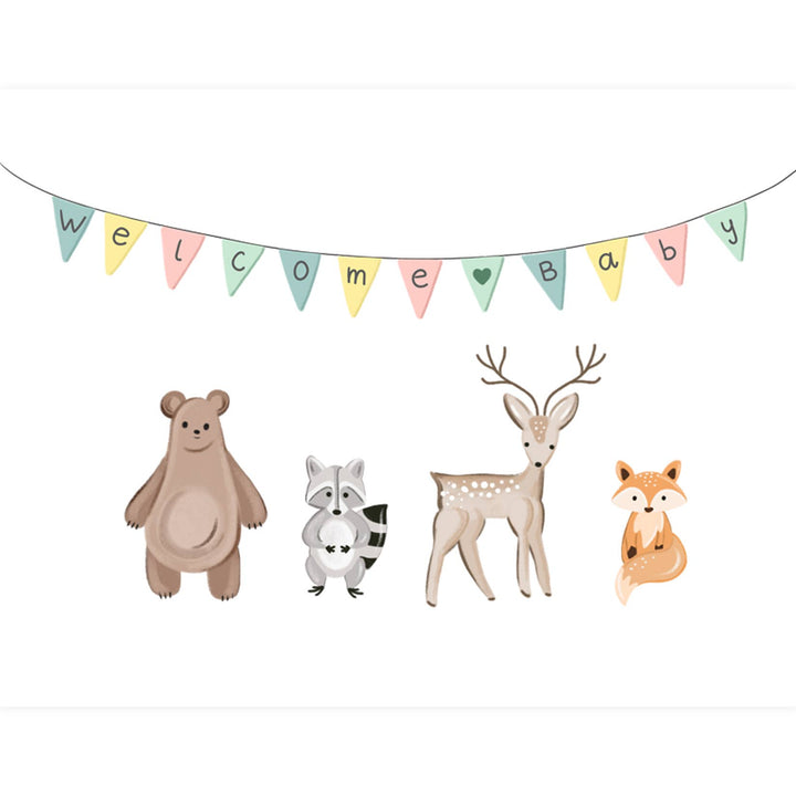 Animals Welcome Baby Card