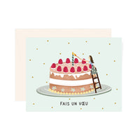 Fais un Voeu Cake - Greeting Card