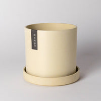 7" & 4" Signature Planters & Saucer | Earth Tones: White Stone / 7" Only