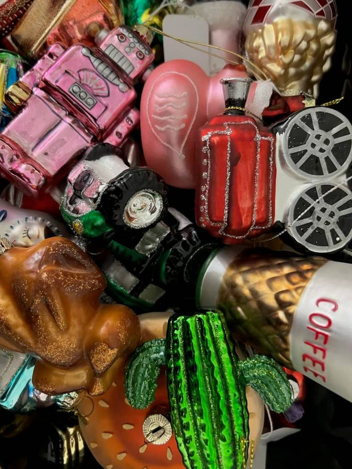 Christmas Ornament Hand Painted Pink Sprinkles Donut