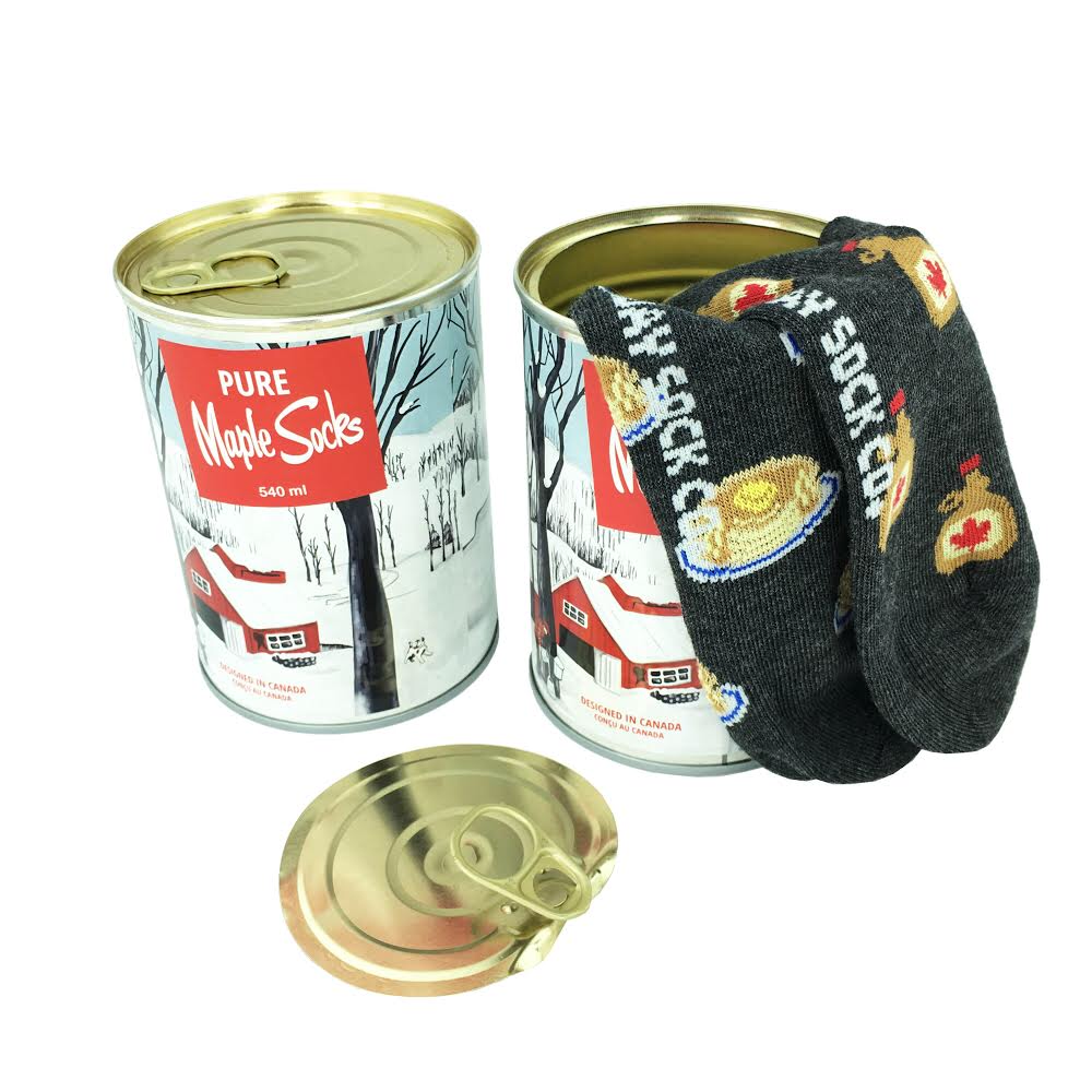 Men's Socks | Maple Syrup | Canned Socks | Mismatched: Men's 7 - 12