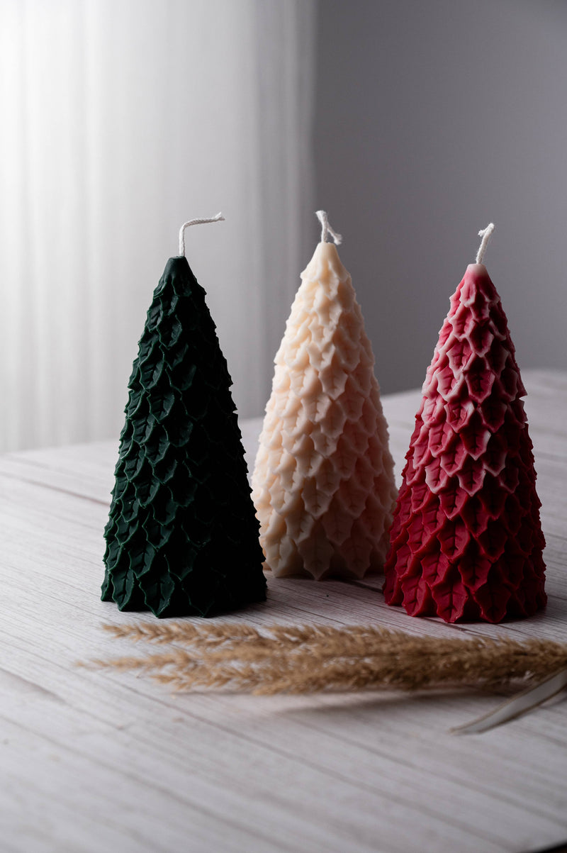 Christmas Tree Candle: Forest Pine / Red Tree