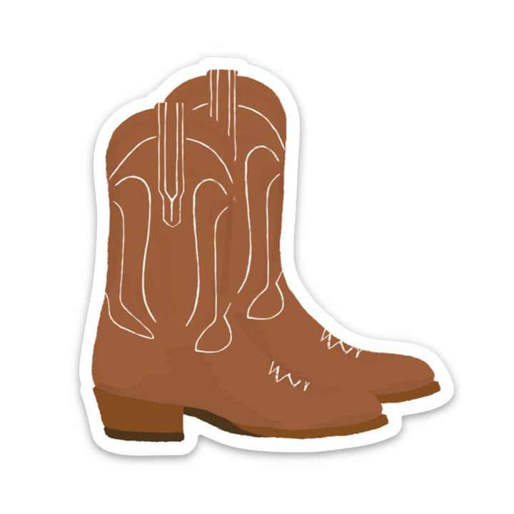 Brown Cowboy Boots Sticker