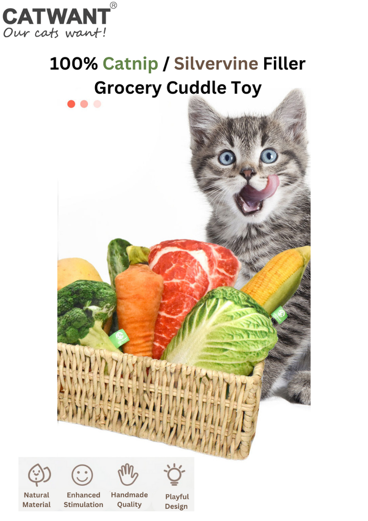Peluche d'épicerie 100 % Silvervine et fourrée à l'herbe à chat: 100 % fourré à l'herbe à chat - 
Doudou en forme de crevette 
17 cm