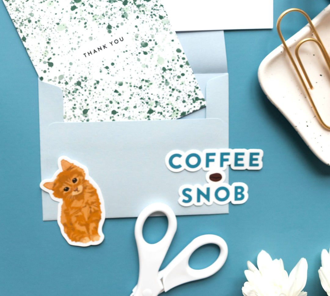 Orange Tabby Cat Kitten Sticker