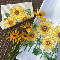 Sunflowers Swedish Dishcloth