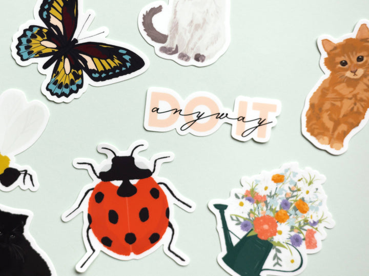 Orange Tabby Cat Kitten Sticker