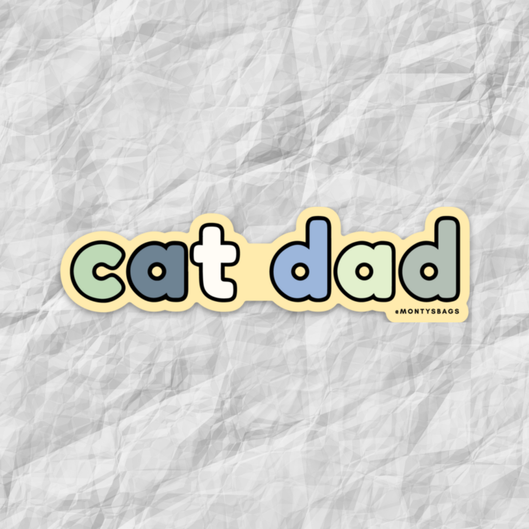 Autocollant Vinyle Arc-en-ciel Papa Chat