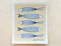 Fish Swedish Dishcloth: Blue