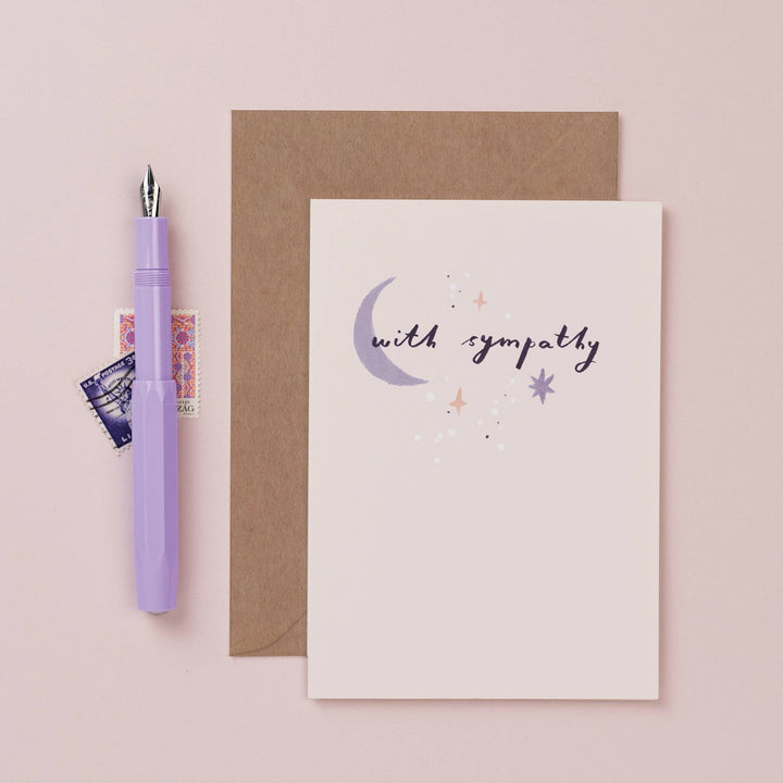 Moon Sympathy Card | Thinking of You Card | Condolences Card