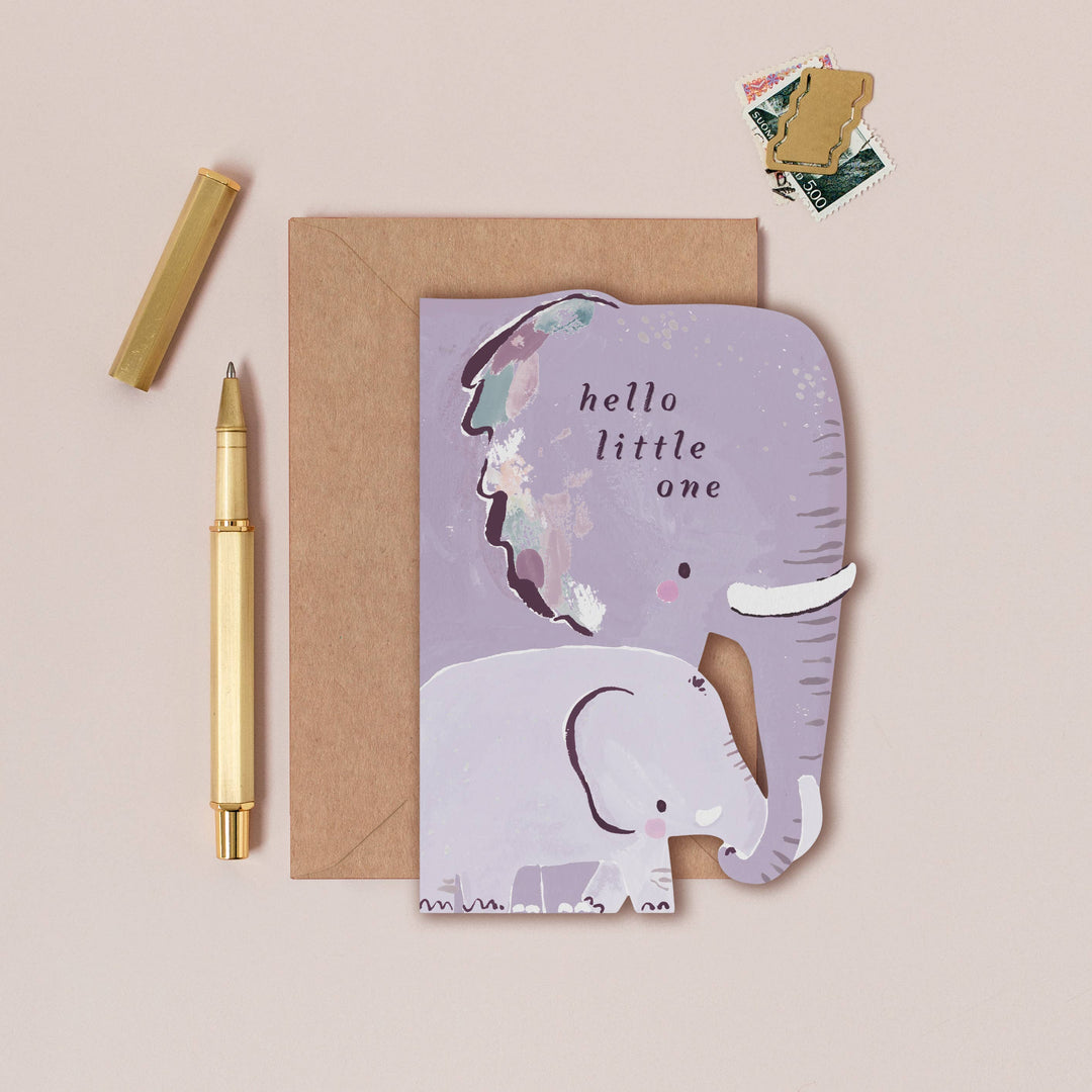 Elephant New Baby Card | New Parent Card | Baby Cards