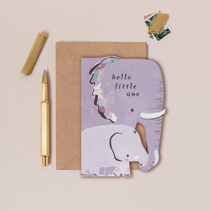Elephant New Baby Card | New Parent Card | Baby Cards