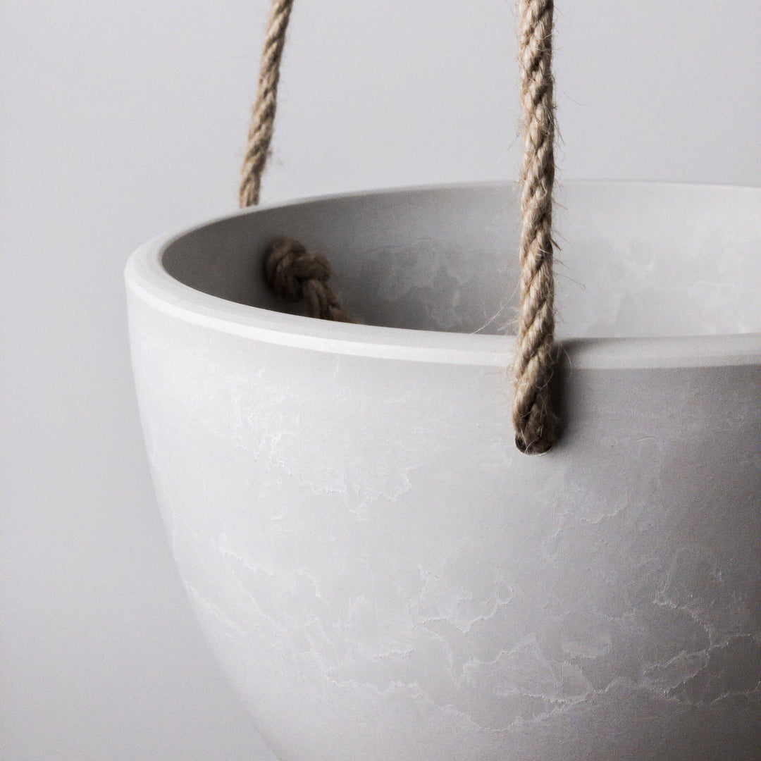 Signature Stone Hanging Planter Pot | 4 Colorways: 8" Muted Coral Planter