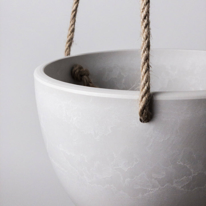 Signature Stone Hanging Planter Pot | 4 Colorways: 8" Muted Coral Planter