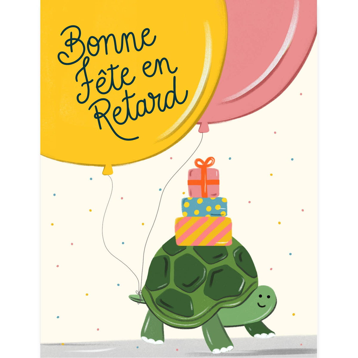 Carte d'anniversaire Tortue