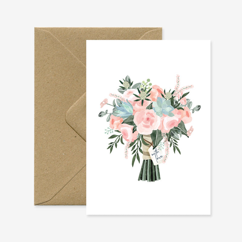 Bouquet - with Love - Greeting Card