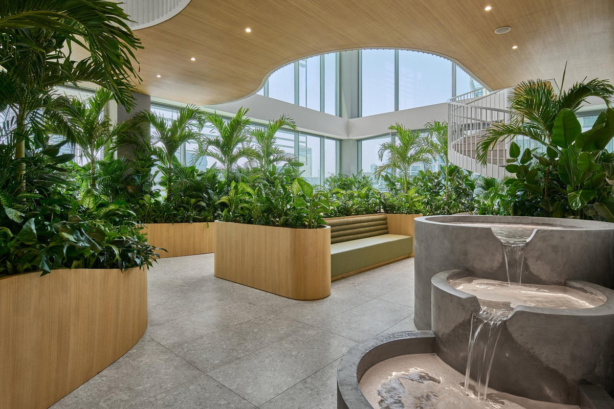 Beautiful greenery in an interior space