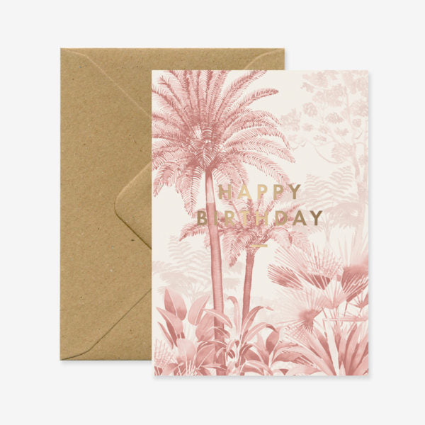 HBD Pink Forest - Greeting Card