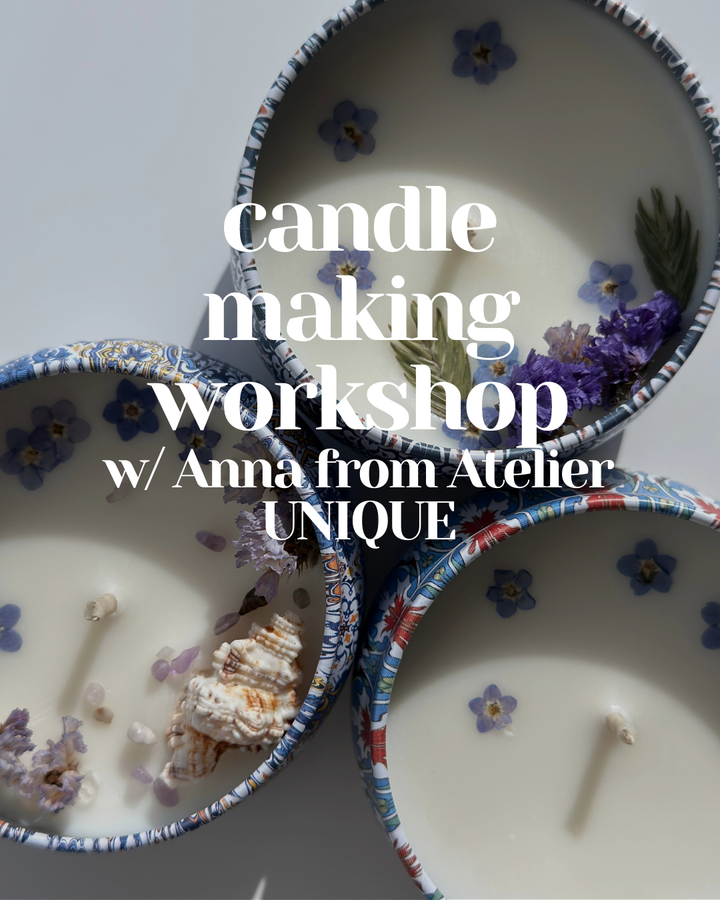 Atelier de fabrication de bougies avec Anna de l'Atelier UNIQUE