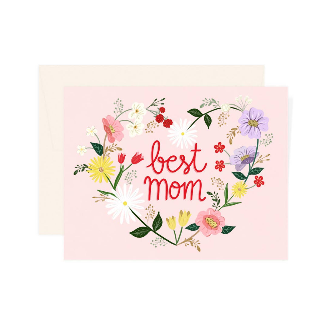 "Best Mom", carte fleurie pour la Fête des Mères