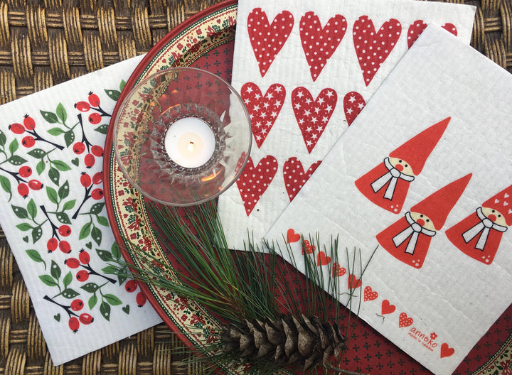 Rose Hips Swedish Dishcloth