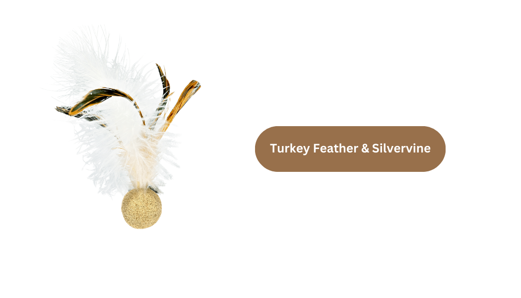 Silvervine//Catnip Birdie: Plume de dinde Silvervine