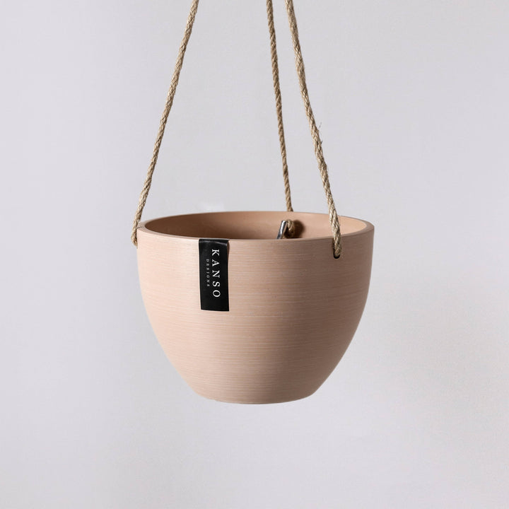 Signature Stone Hanging Planter Pot | 4 Colorways: 8" Muted Coral Planter