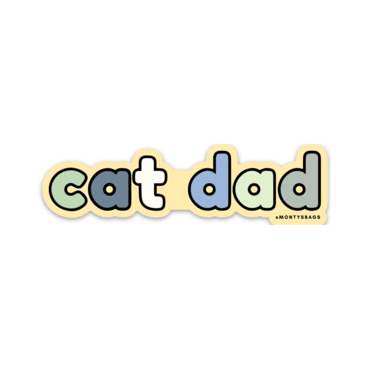 Autocollant Vinyle Arc-en-ciel Papa Chat