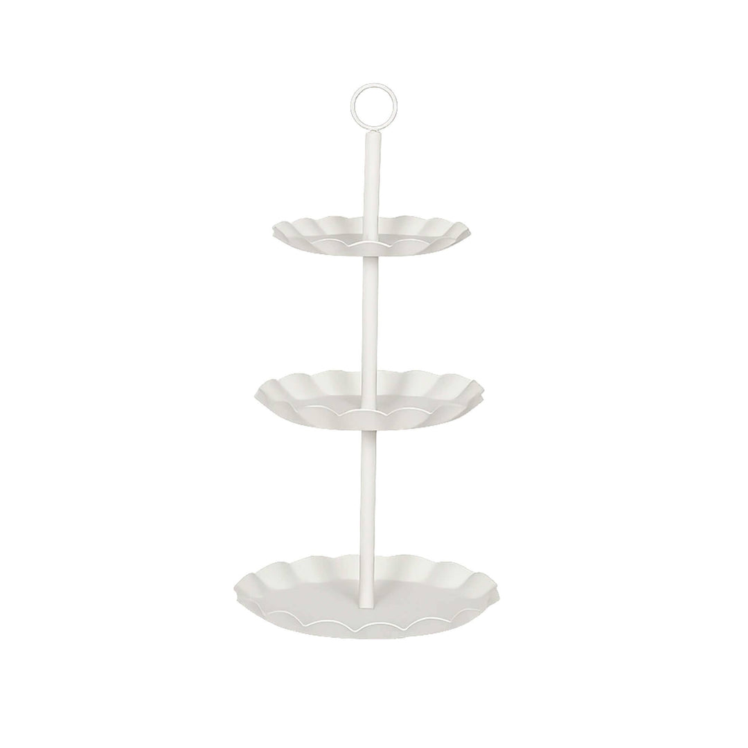 3 TIER WHITE METAL DISPLAY STAND