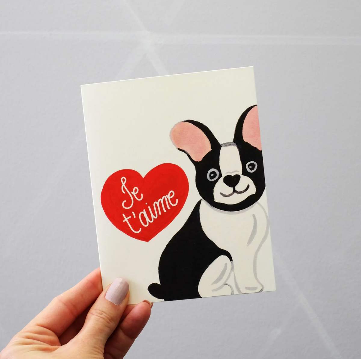 Je t'aime Frenchie Card