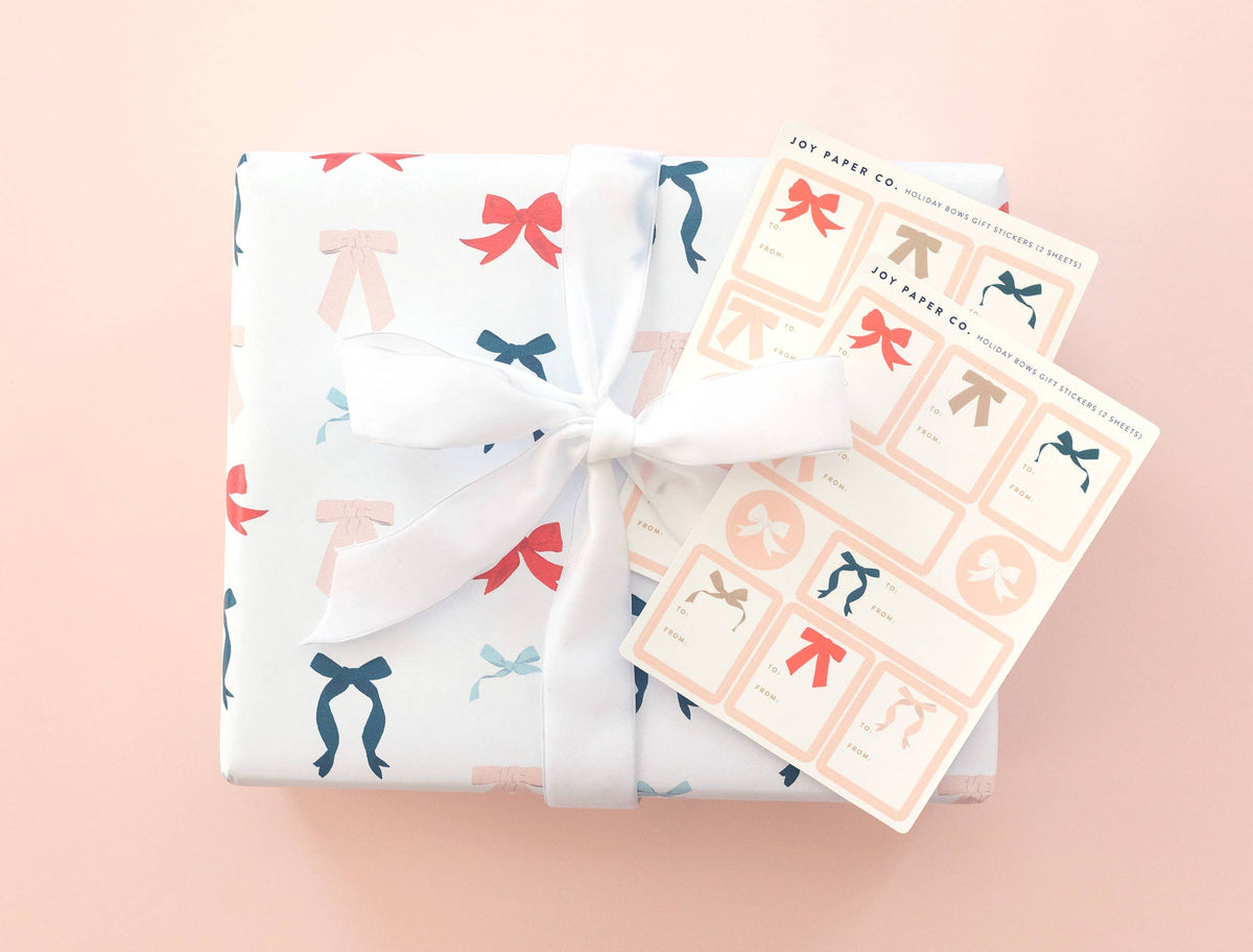 Rouleau de papier cadeau - motifs nœuds pour les fêtes