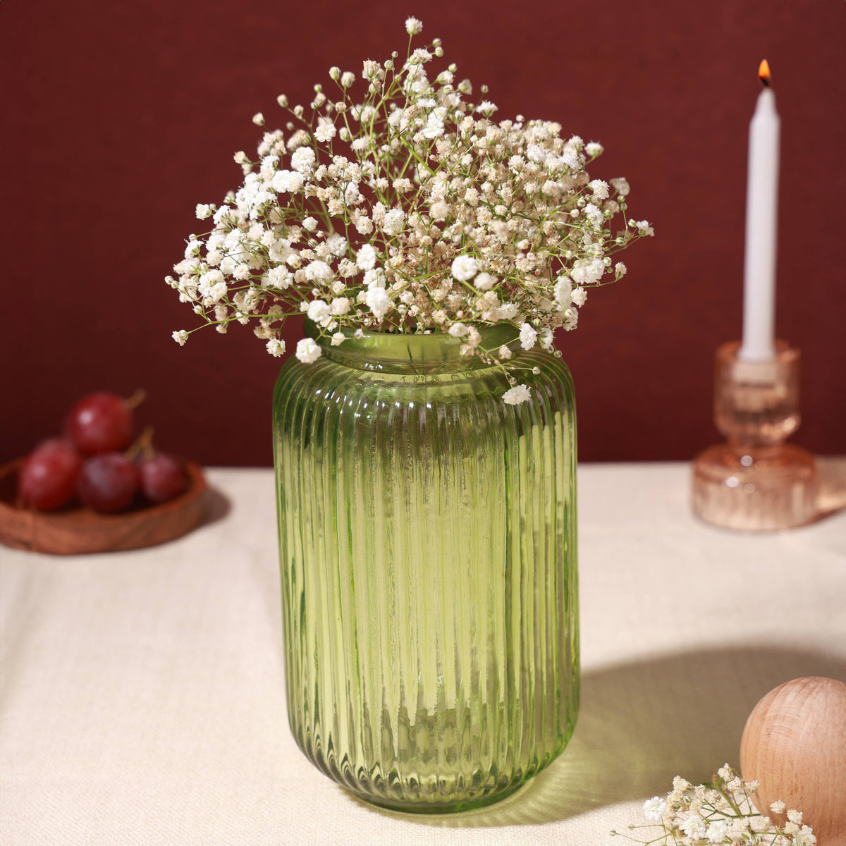 Elle Jar Vase Green L