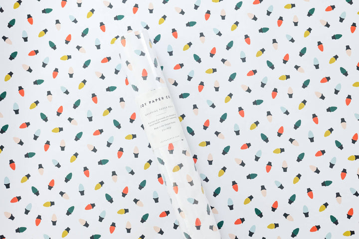 Rouleau de papier cadeau - motifs lumières de Noël