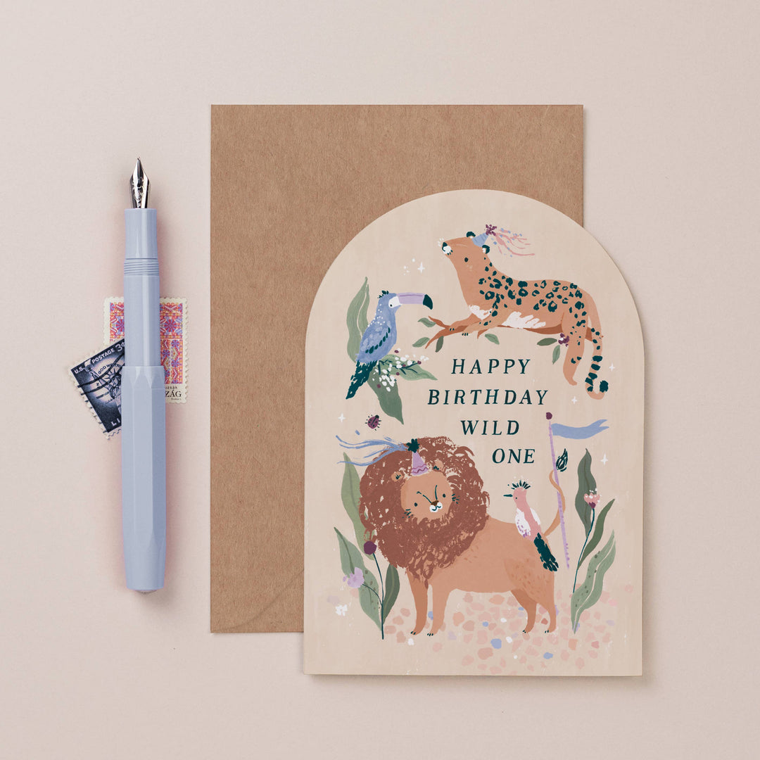 Cartes d'anniversaire Wild One | Cartes d'animaux | Cartes d'anniversaire pour enfants