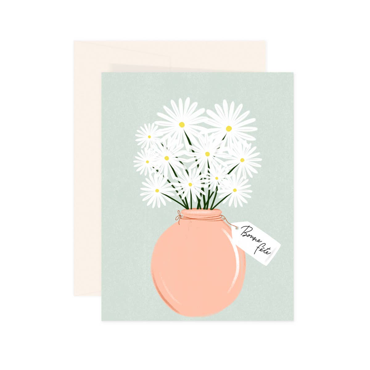 Daisies Bonne Fete Illustrated Birthday Card