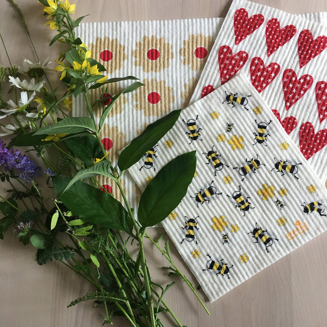Bees Swedish Dishcloth