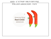 Peluche d'épicerie 100 % Silvervine et fourrée à l'herbe à chat: 100 % fourré à la vigne argentée - 
Doudou Red Chilli
21 cm