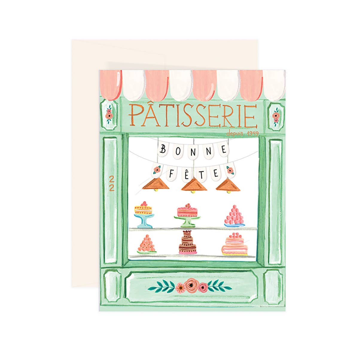 Bonne Fete Bakery Card