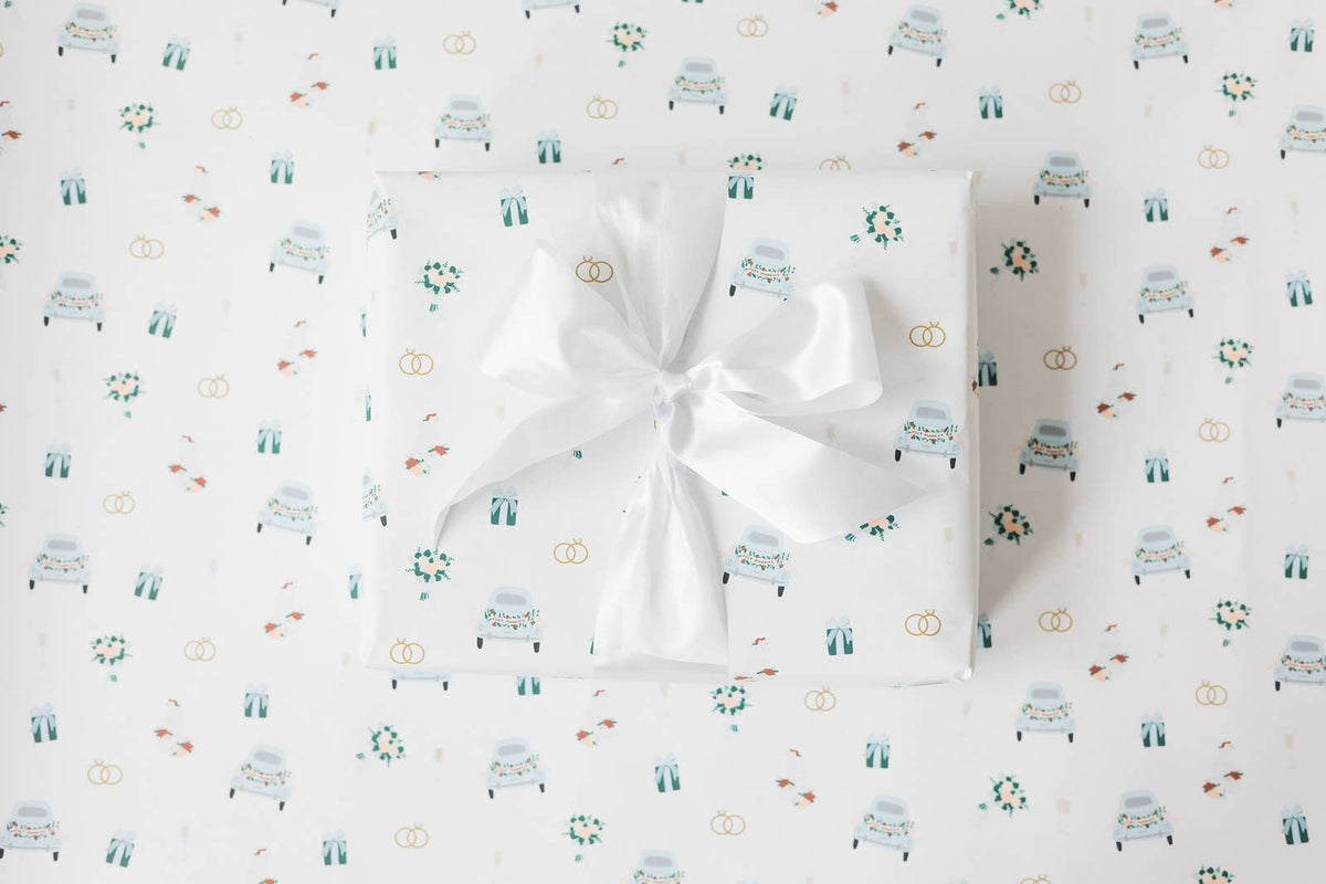 Wedding Pattern Wrapping Paper Continuous Roll