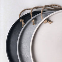 10" Signature Stone Hanging Tray: Gray Stone