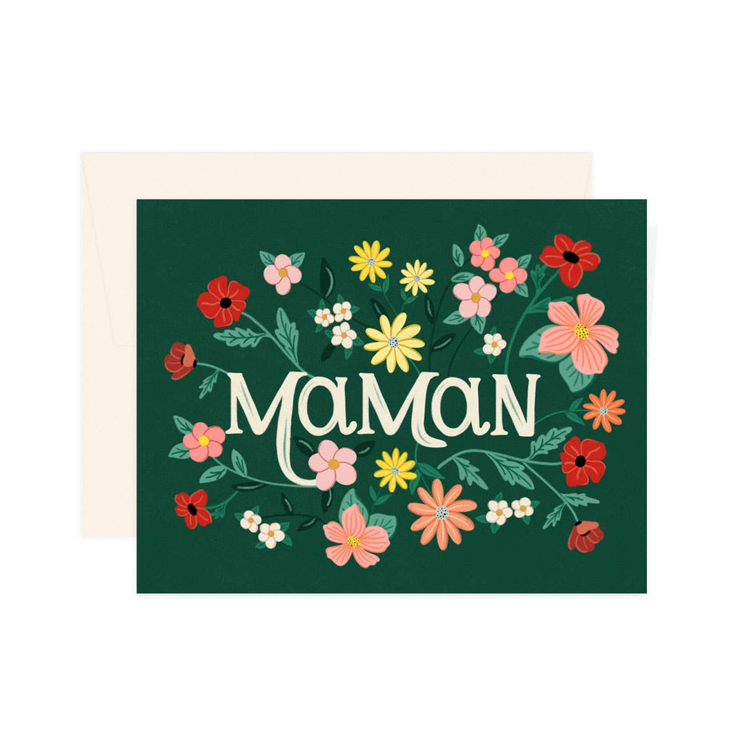 Maman, carte florale