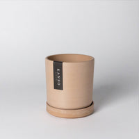 7" & 4" Signature Planters & Saucer | Earth Tones: White Stone / 7" Only