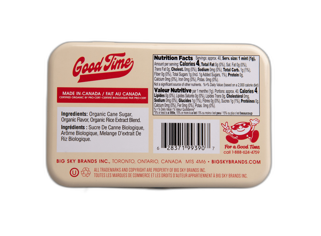 Menthes biologiques Good Time, mélangées, 48 carats.