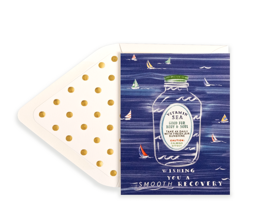 Carte de vœux de prompt rétablissement Vitamin Sea