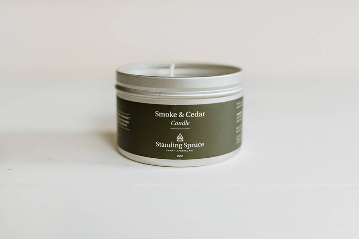 Smoke & Cedar Candle | 8Oz Glass Jar