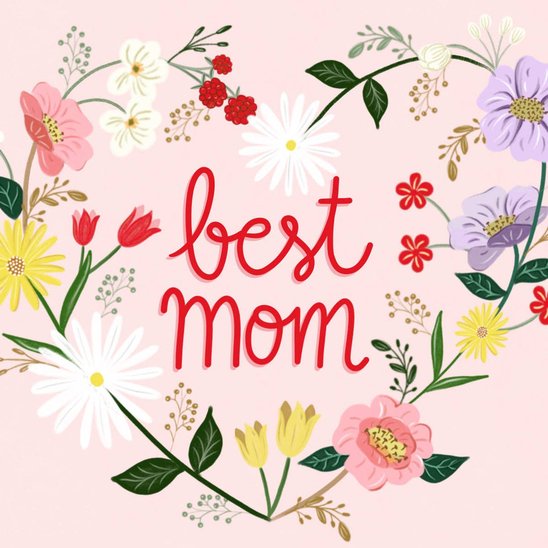 "Best Mom", carte fleurie pour la Fête des Mères