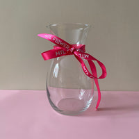 Clear Glass Jordan Vase 8"